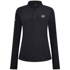 Montreal Canadiens Levelwear Women's Spike Raglan Quarter-Zip Top - Black - NHL 203809219