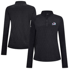 Colorado Avalanche Levelwear Women's Spike Raglan Quarter-Zip Top - Black - NHL 203809220