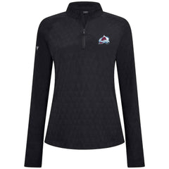 Colorado Avalanche Levelwear Women's Spike Raglan Quarter-Zip Top - Black - NHL 203809220