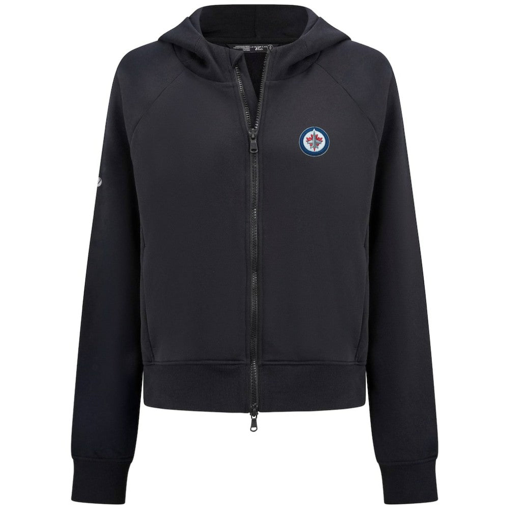 Winnipeg Jets Levelwear Women's Judd Raglan Full-Zip Hoodie - Black - NHL 203809222