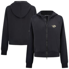 Nashville Predators Levelwear Women's Judd Raglan Full-Zip Hoodie - Black - NHL 203809223