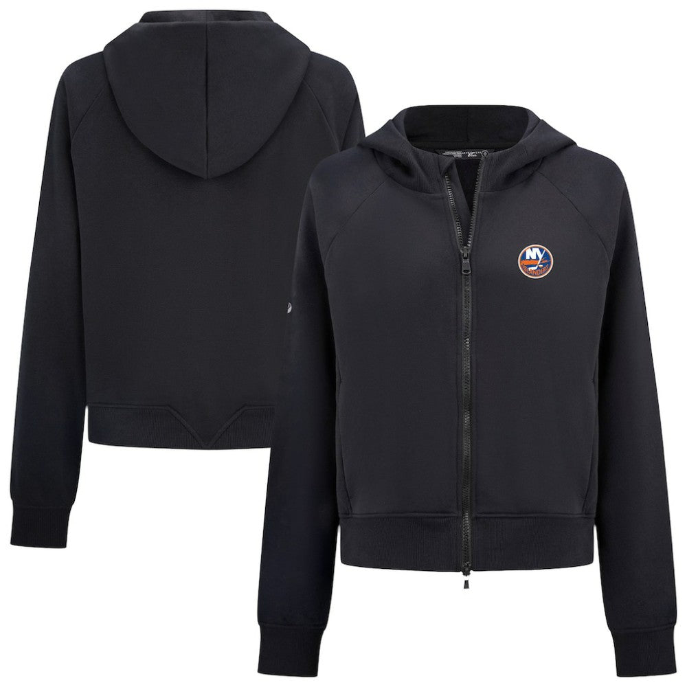 New York Islanders Levelwear Women's Judd Raglan Full-Zip Hoodie - Black - NHL 203809225