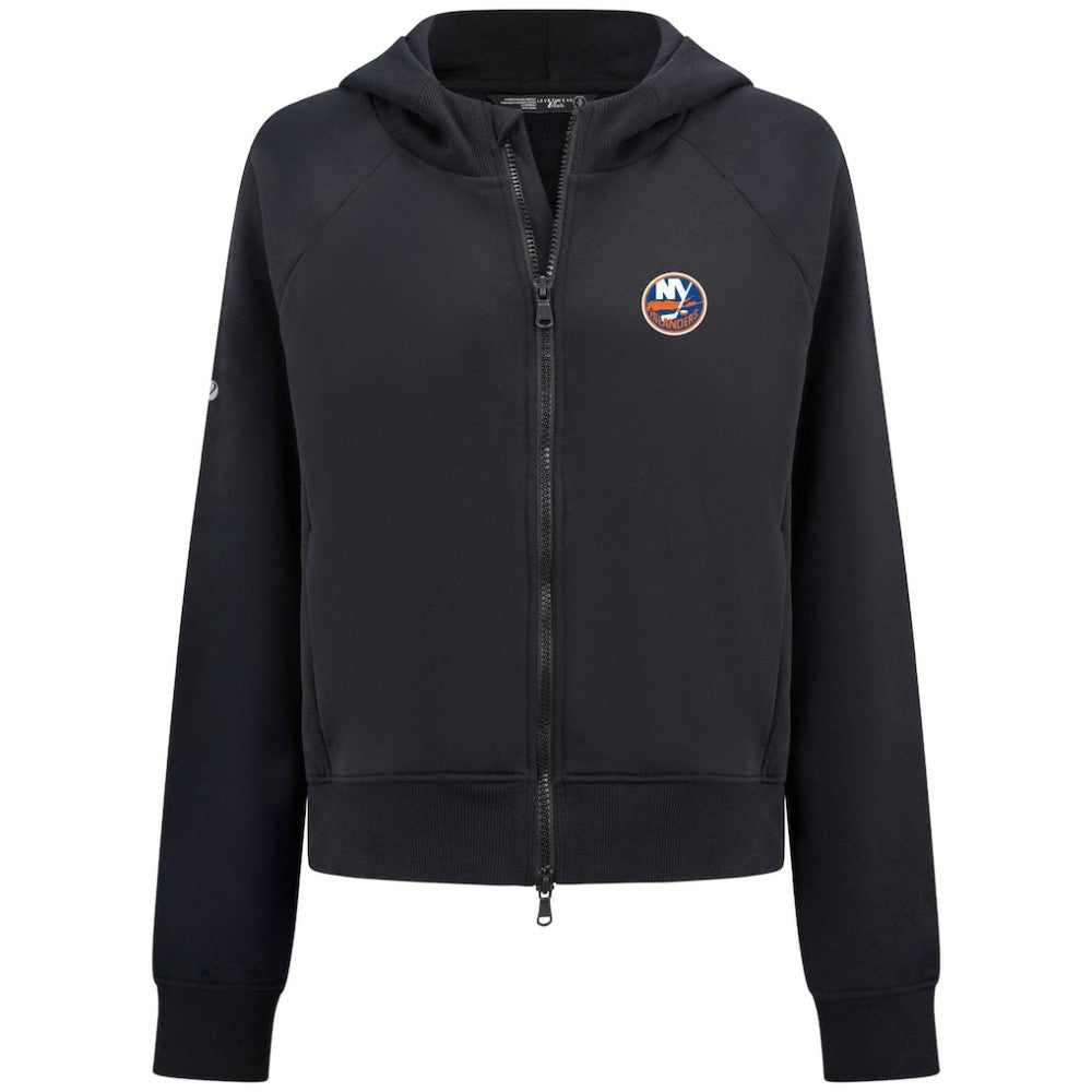 New York Islanders Levelwear Women's Judd Raglan Full-Zip Hoodie - Black - NHL 203809225