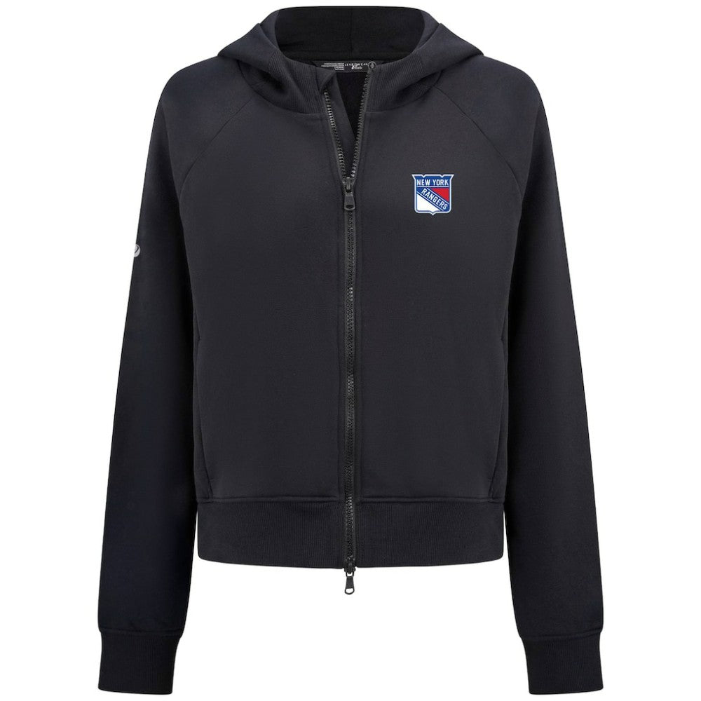New York Rangers Levelwear Women's Judd Raglan Full-Zip Hoodie - Black - NHL 203809226