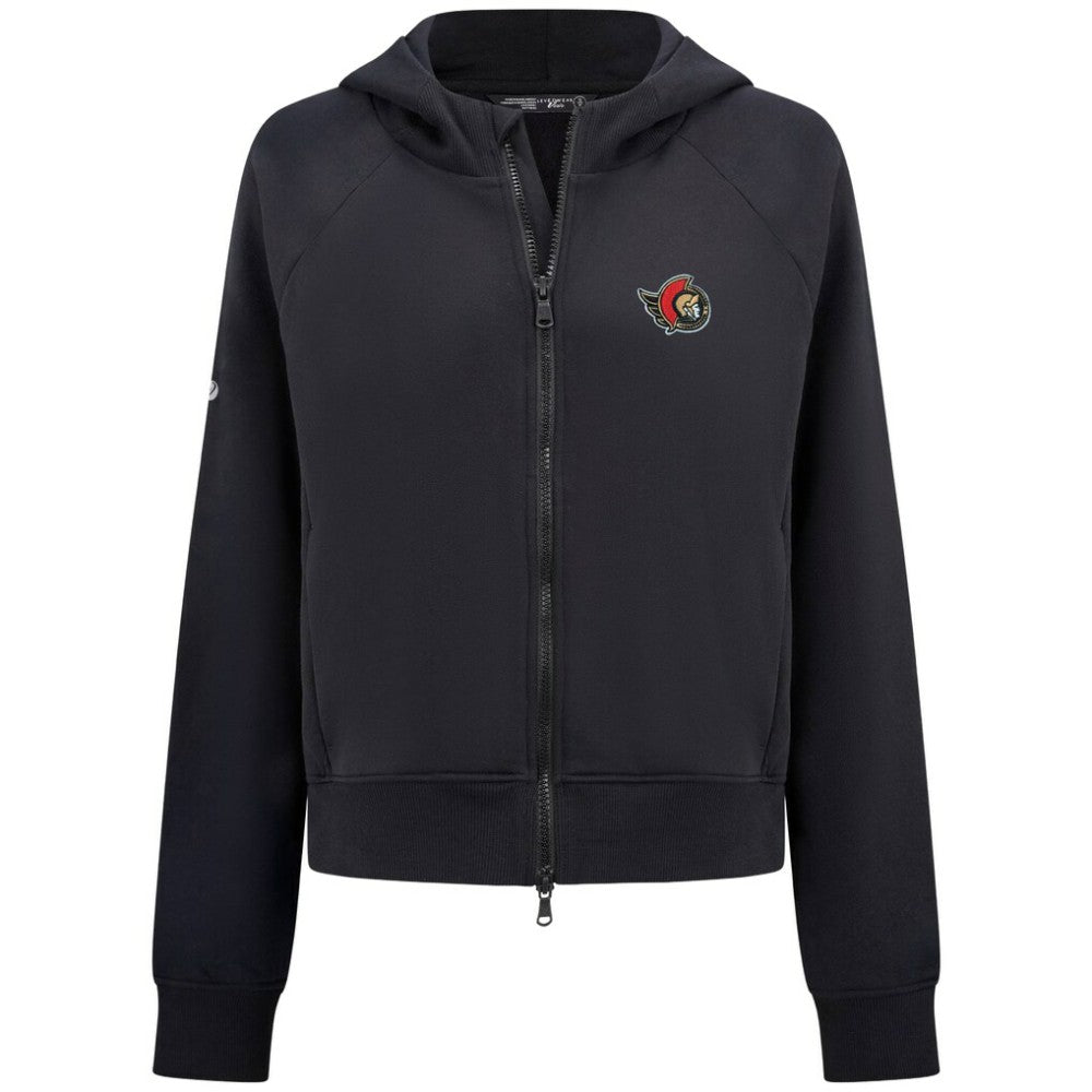 Ottawa Senators Levelwear Women's Judd Raglan Full-Zip Hoodie - Black - NHL 203809227