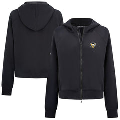 Pittsburgh Penguins Levelwear Women's Judd Raglan Full-Zip Hoodie - Black - NHL 203809230