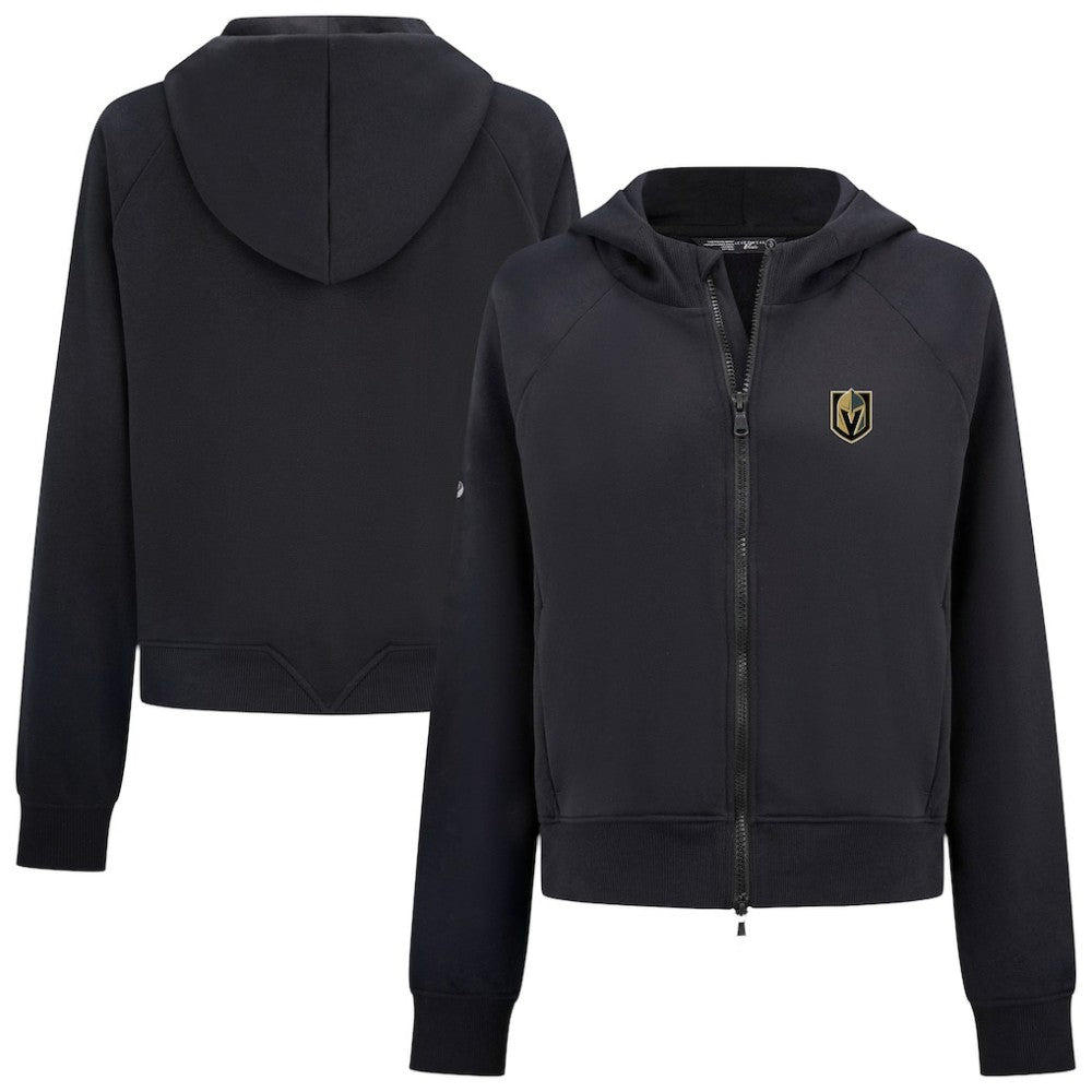 Vegas Golden Knights Levelwear Women's Judd Raglan Full-Zip Hoodie - Black - NHL 203809236