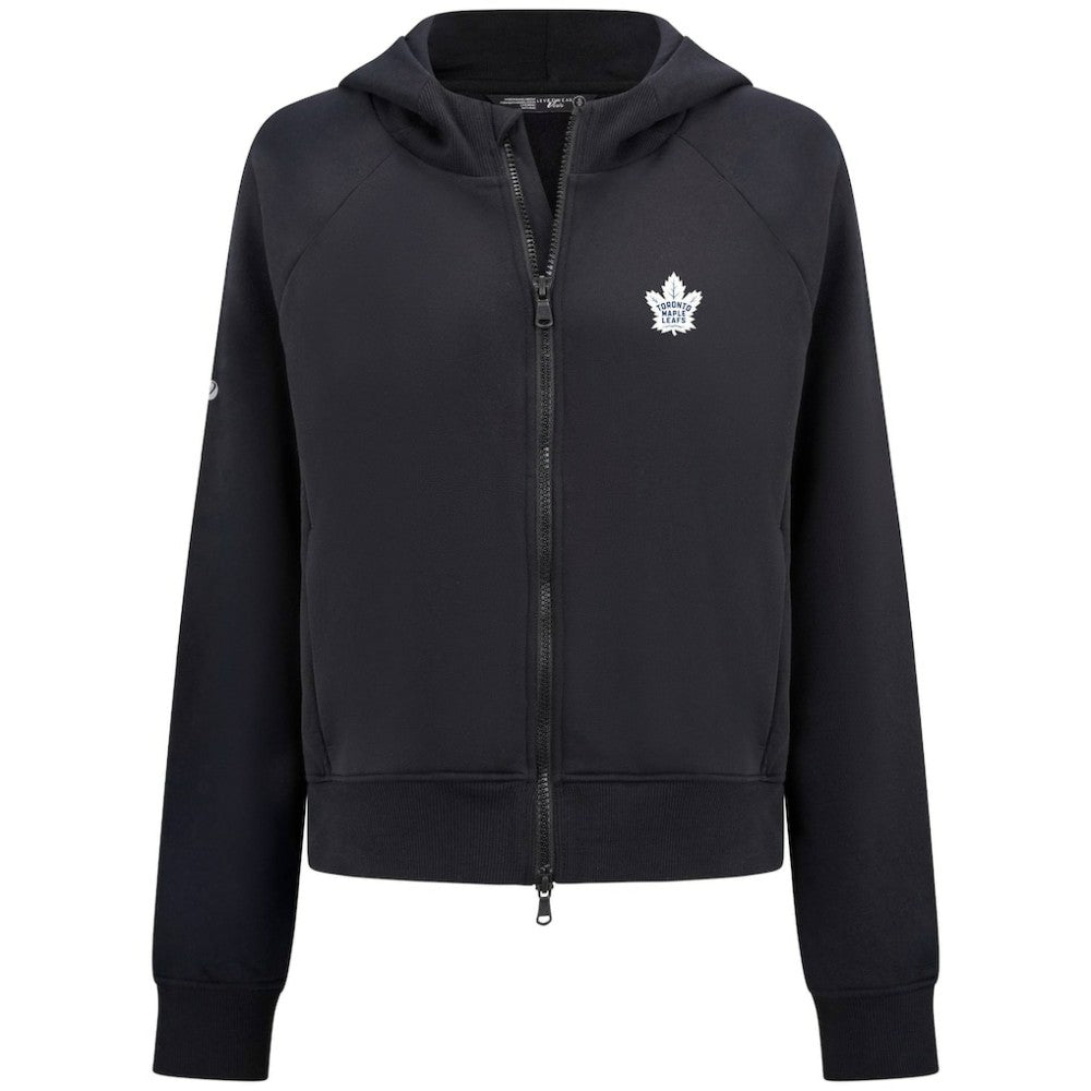 Toronto Maple Leafs Levelwear Women's Judd Raglan Full-Zip Hoodie - Black - NHL 203809238