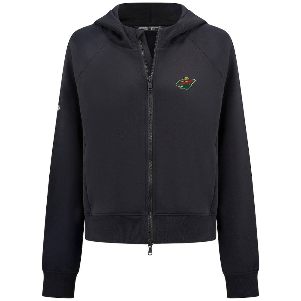 Minnesota Wild Levelwear Women's Judd Raglan Full-Zip Hoodie - Black - NHL 203809245