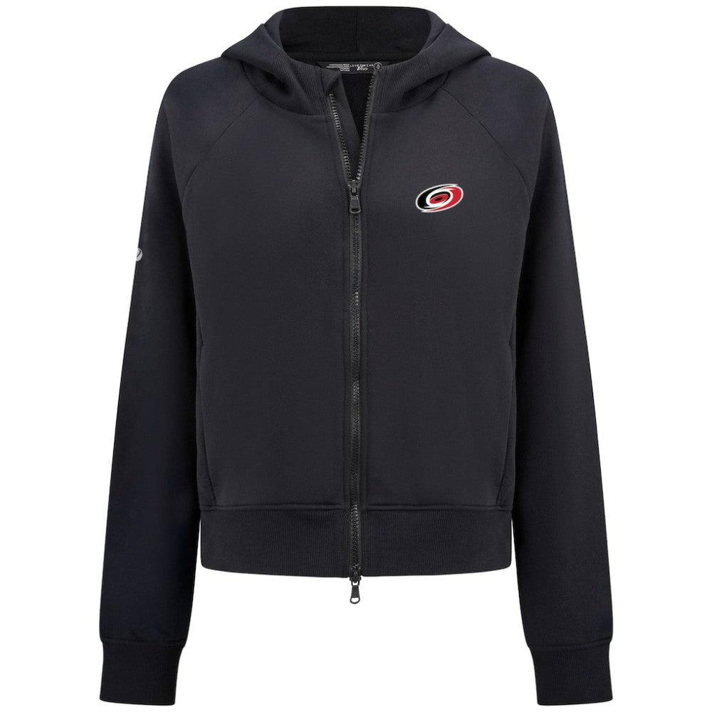 Carolina Hurricanes Levelwear Women's Judd Raglan Full-Zip Hoodie - Black - NHL 203809246