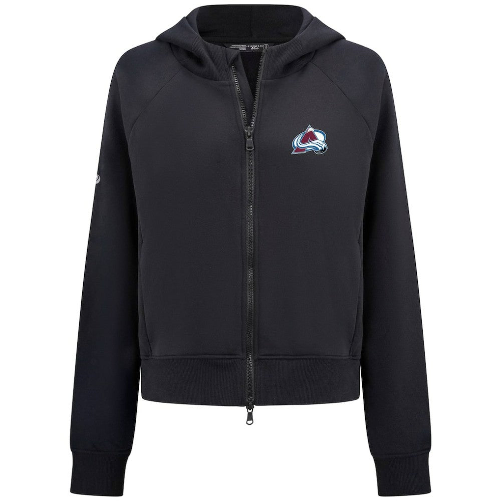 Colorado Avalanche Levelwear Women's Judd Raglan Full-Zip Hoodie - Black - NHL 203809249
