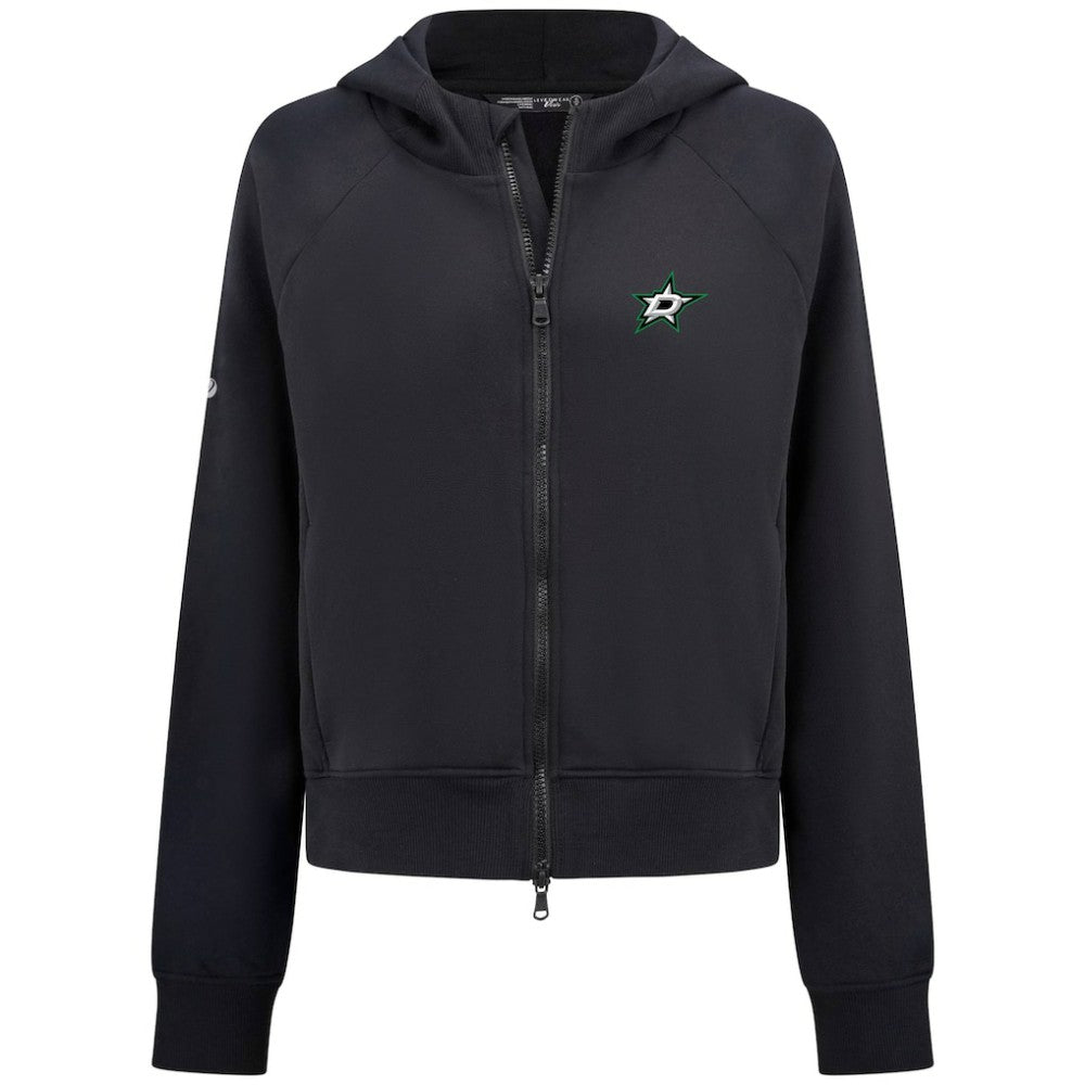 Dallas Stars Levelwear Women's Judd Raglan Full-Zip Hoodie - Black - NHL 203809251