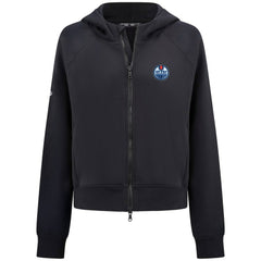 Edmonton Oilers Levelwear Women's Judd Raglan Full-Zip Hoodie - Black - NHL 203809252