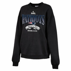 New England Patriots WEAR by Erin Andrews Women's Super Bowl LX Fleece Sweatshirt Black