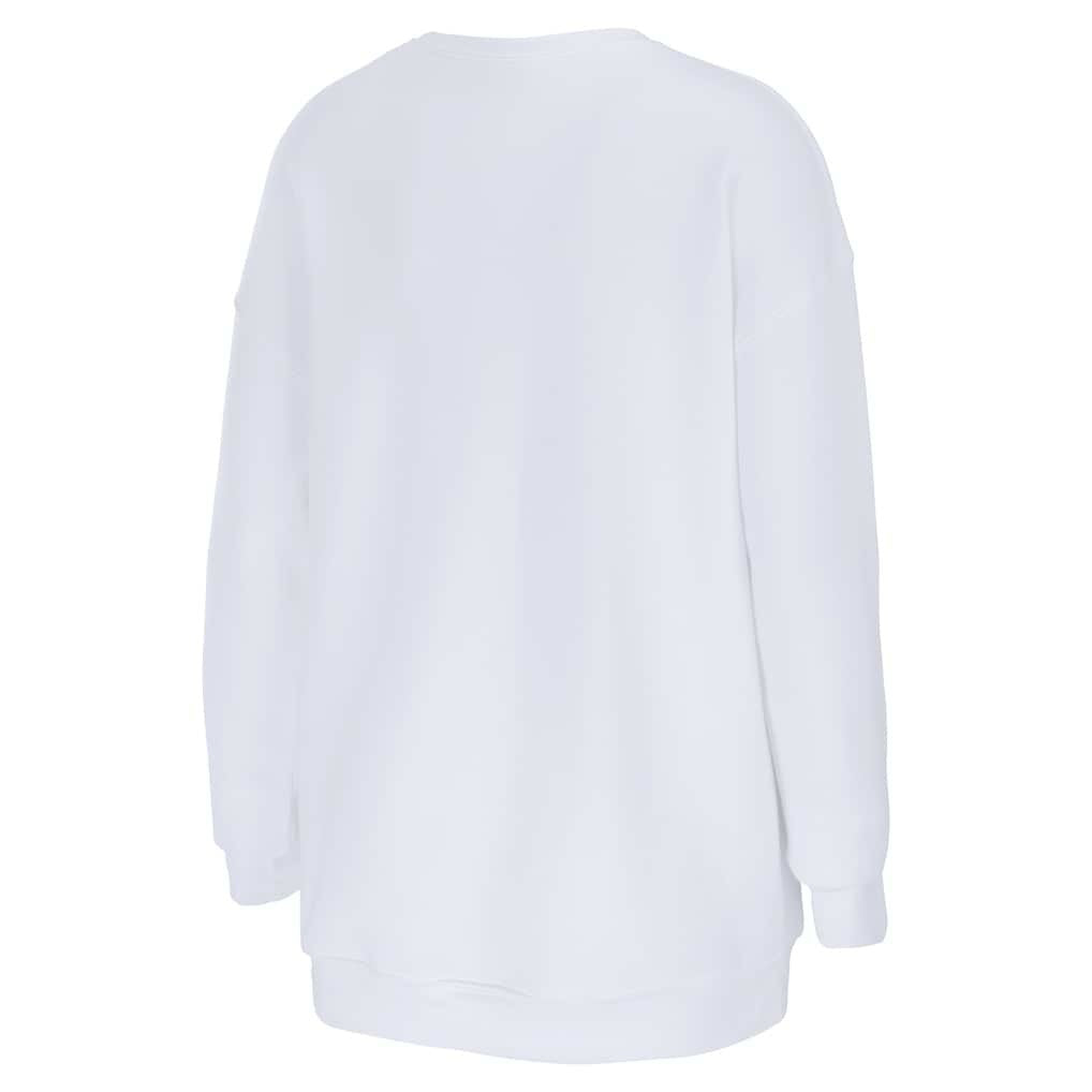 New England Patriots vs. Seattle Seahawks WEAR by Erin Andrews Women's Super Bowl LX Matchup Sweatshirt White