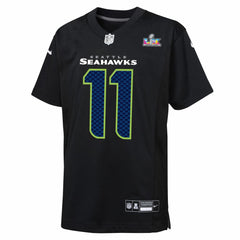 Nike Jaxon Smith-Njigba Seattle Seahawks Youth Super Bowl LX Patch Carbon Fashion Game Jersey Black