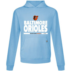 Baltimore Orioles Levelwear Relay Center Stage Long Sleeve Hooded T-Shirt - Light Blue - MLB Sale