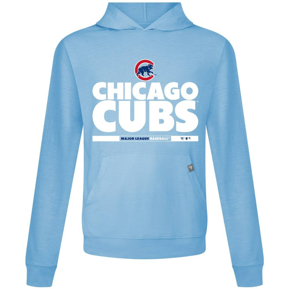 Chicago Cubs Levelwear Relay Center Stage Long Sleeve Hooded T-Shirt - Light Blue - MLB Discount