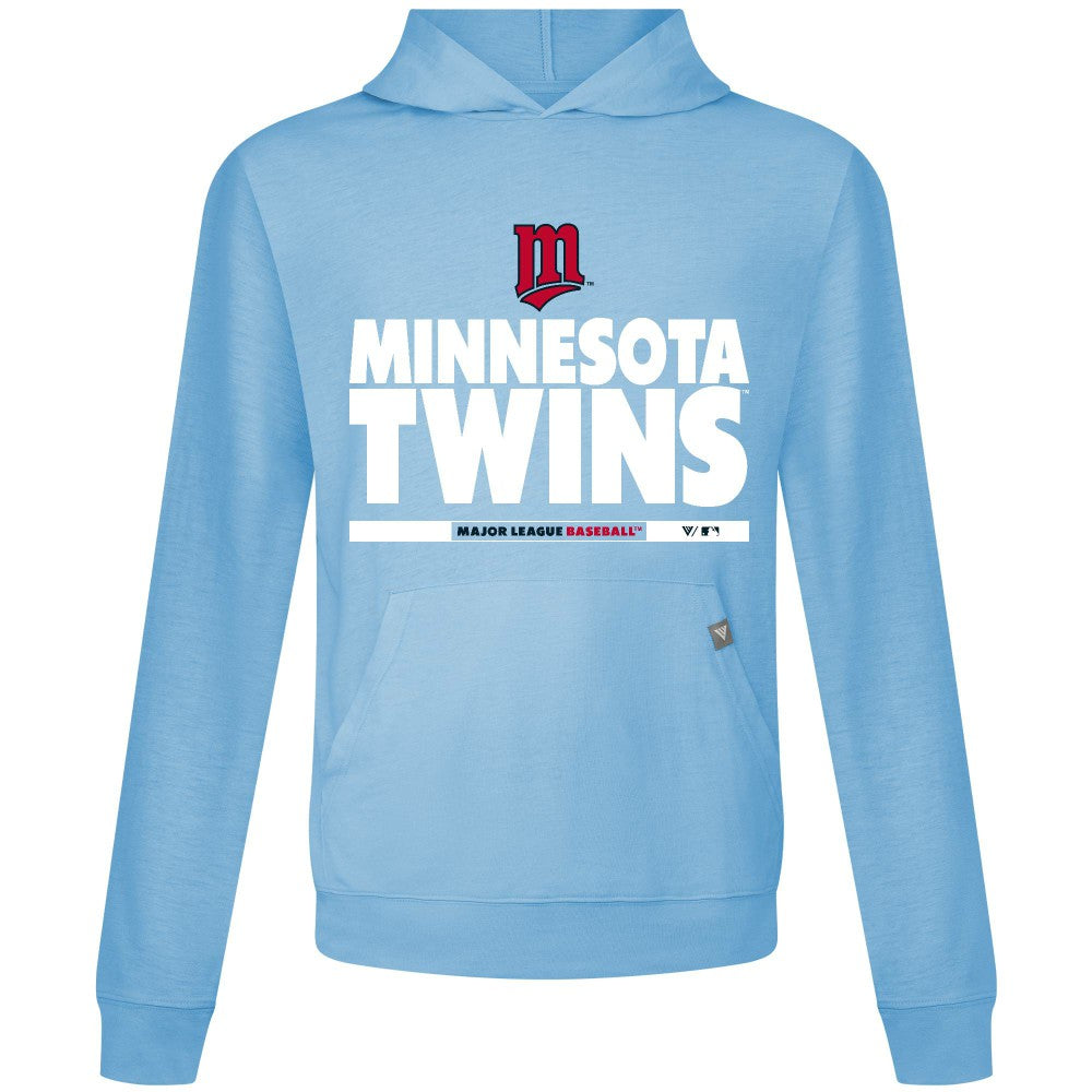 Minnesota Twins Levelwear Relay Center Stage Long Sleeve Hooded T-Shirt - Light Blue - MLB on Sale