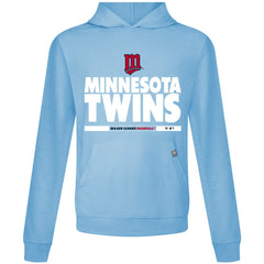 Minnesota Twins Levelwear Relay Center Stage Long Sleeve Hooded T-Shirt - Light Blue - MLB on Sale