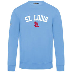 St. Louis Cardinals Levelwear Zane Felt Arch Pullover Sweatshirt - Light Blue - MLB Sale