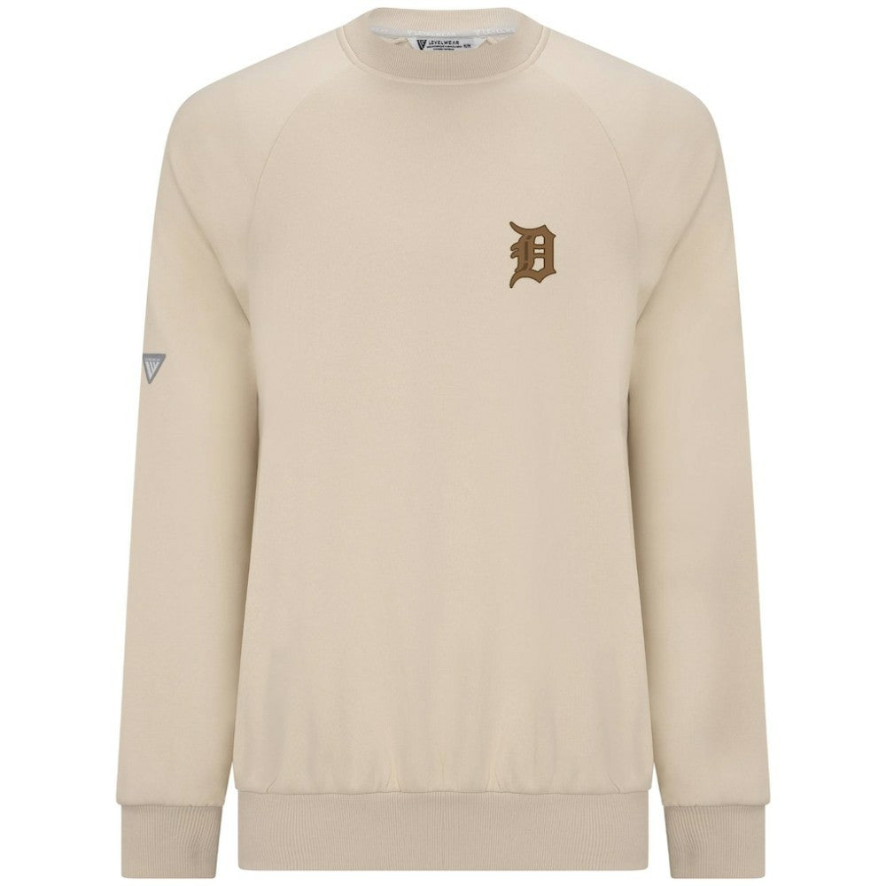 Detroit Tigers Levelwear Connect Logo Sweatshirt - Khaki - MLB Lifestyle