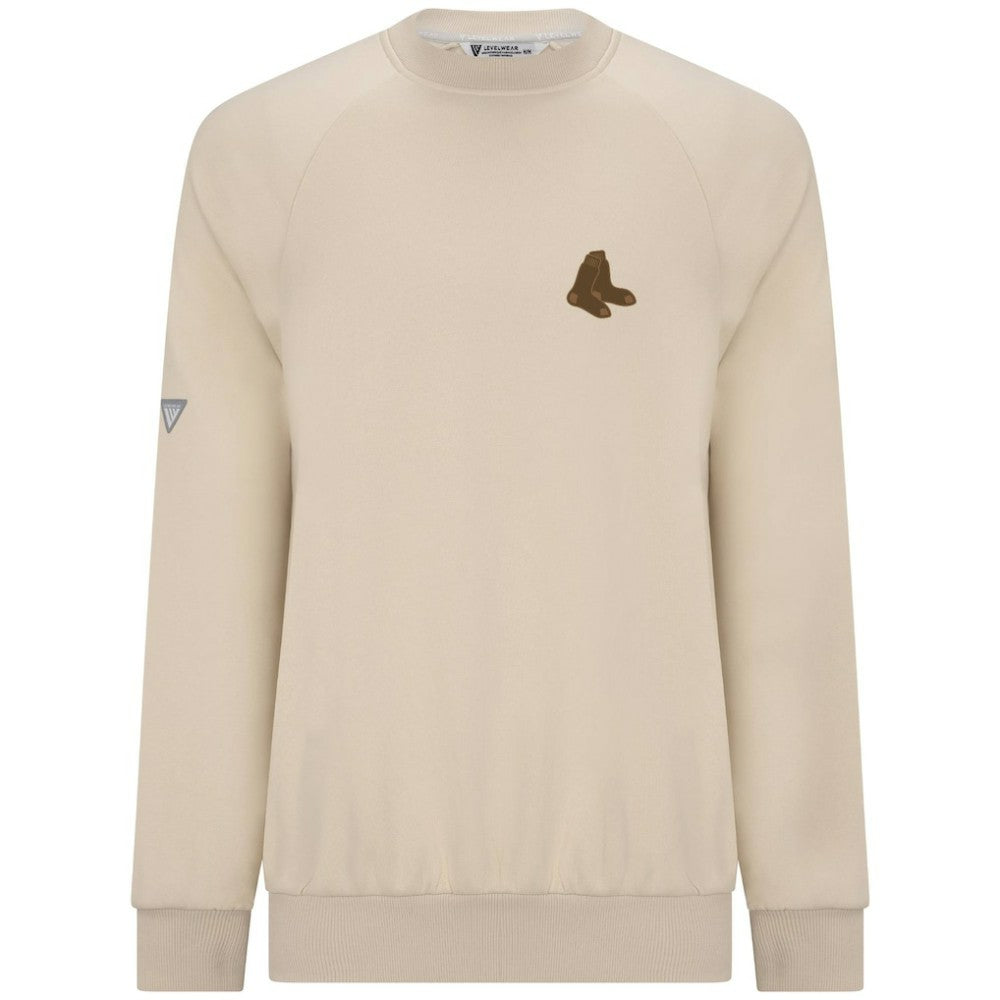 Boston Red Sox Levelwear Connect Logo Sweatshirt - Khaki - MLB Discount