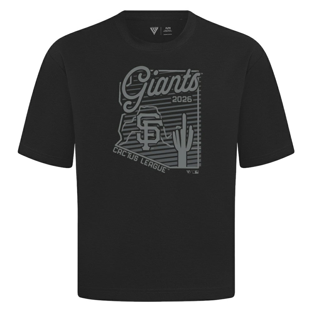 San Francisco Giants Levelwear Sunrise Luxe Signature Knit T-Shirt - Black - MLB on Sale
