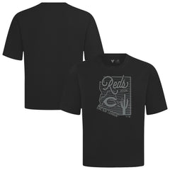 Cincinnati Reds Levelwear Sunrise Luxe Signature Knit T-Shirt - Black - MLB Discount