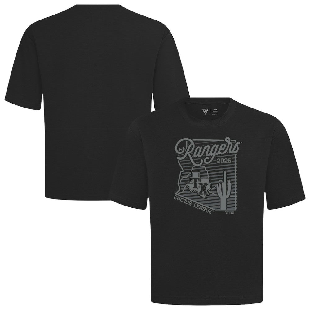 Texas Rangers Levelwear Sunrise Luxe Signature Knit T-Shirt - Black - MLB Discount