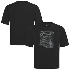 Texas Rangers Levelwear Sunrise Luxe Signature Knit T-Shirt - Black - MLB Discount