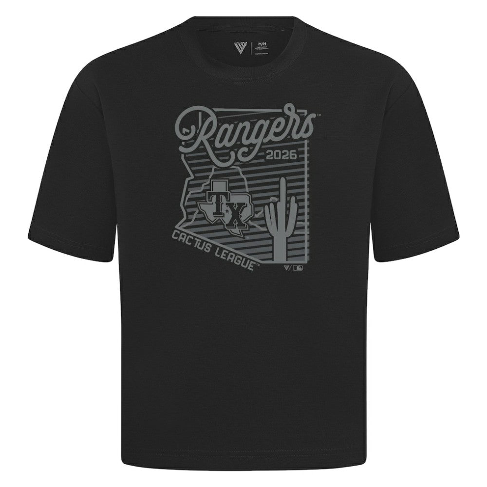 Texas Rangers Levelwear Sunrise Luxe Signature Knit T-Shirt - Black - MLB Discount