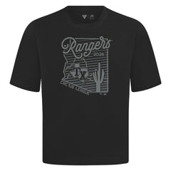 Texas Rangers Levelwear Sunrise Luxe Signature Knit T-Shirt - Black - MLB Discount