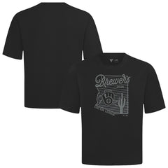 Milwaukee Brewers Levelwear Sunrise Luxe Signature Knit T-Shirt - Black - MLB Sale