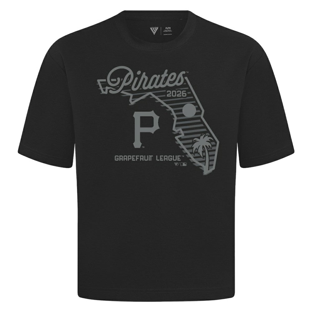 Pittsburgh Pirates Levelwear Sunrise Luxe Signature Knit T-Shirt - Black - MLB Sale