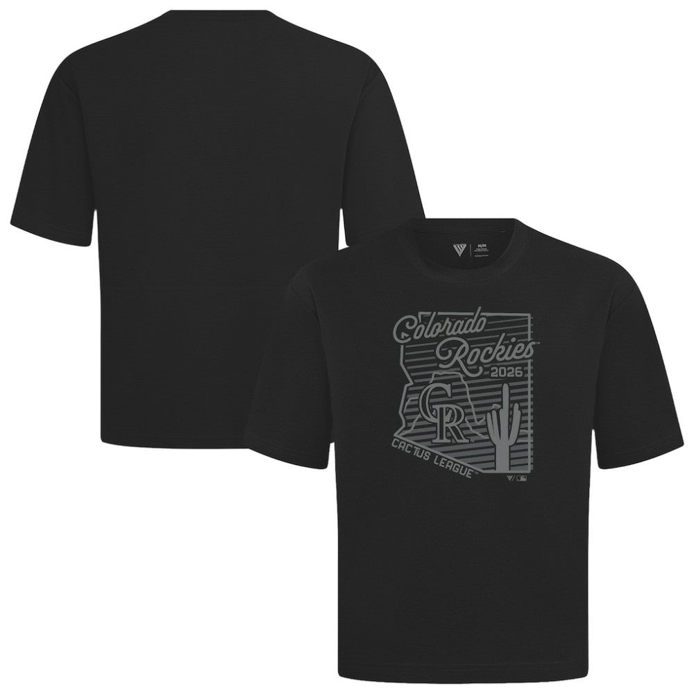 Colorado Rockies Levelwear Sunrise Luxe Signature Knit T-Shirt - Black - MLB Discount