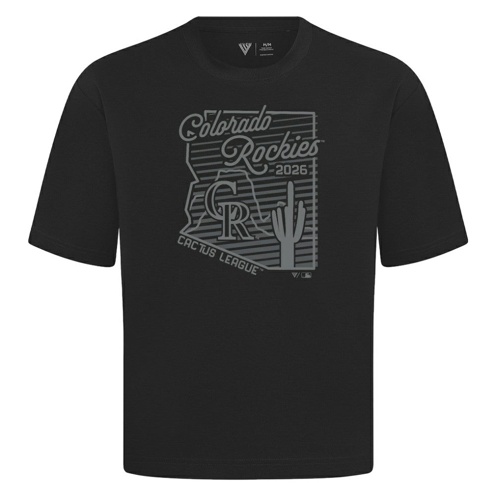 Colorado Rockies Levelwear Sunrise Luxe Signature Knit T-Shirt - Black - MLB Discount
