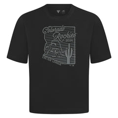 Colorado Rockies Levelwear Sunrise Luxe Signature Knit T-Shirt - Black - MLB Discount