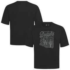 Los Angeles Dodgers Levelwear Sunrise Luxe Signature Knit T-Shirt - Black - MLB Discount