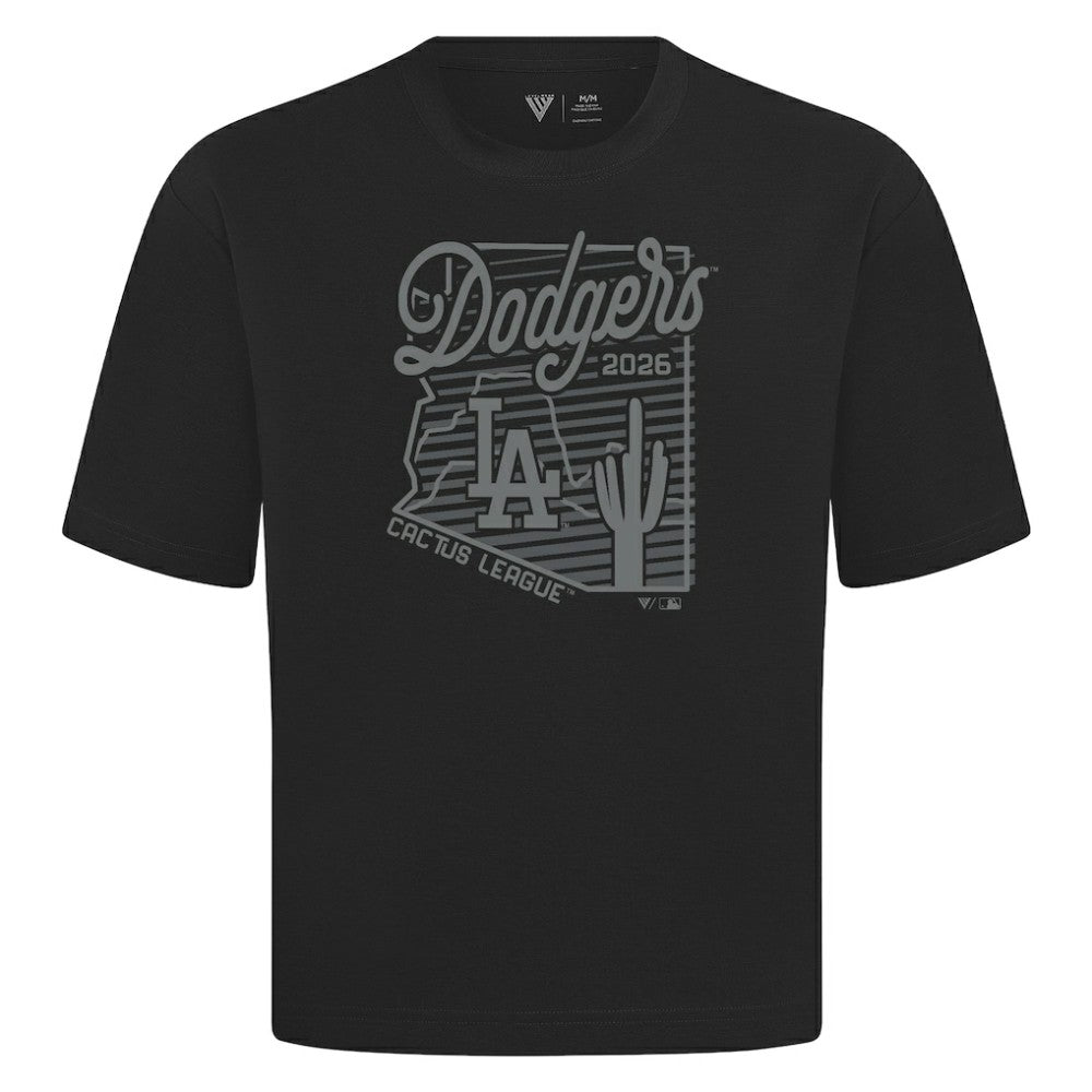 Los Angeles Dodgers Levelwear Sunrise Luxe Signature Knit T-Shirt - Black - MLB Discount