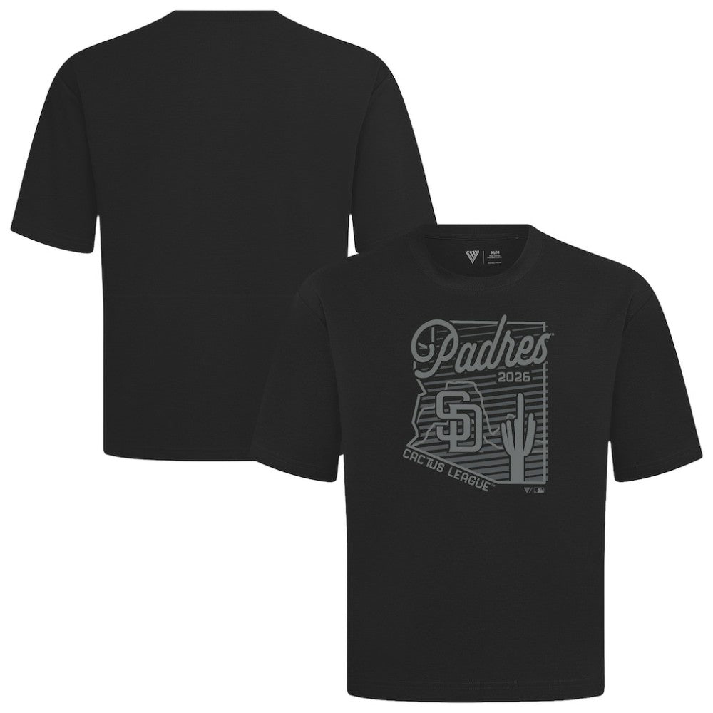 San Diego Padres Levelwear Sunrise Luxe Signature Knit T-Shirt - Black - MLB Online