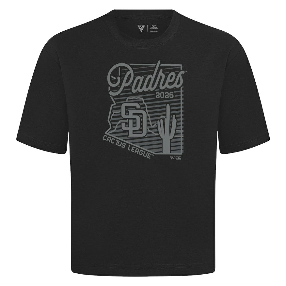 San Diego Padres Levelwear Sunrise Luxe Signature Knit T-Shirt - Black - MLB Online