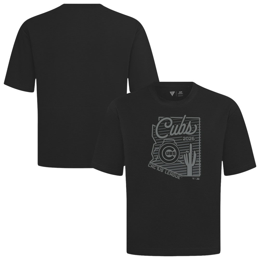 Chicago Cubs Levelwear Sunrise Luxe Signature Knit T-Shirt - Black - MLB Discount