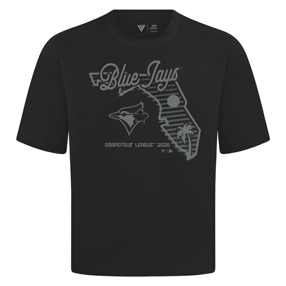 Toronto Blue Jays Levelwear Sunrise Luxe Signature Knit T-Shirt - Black - MLB Discount