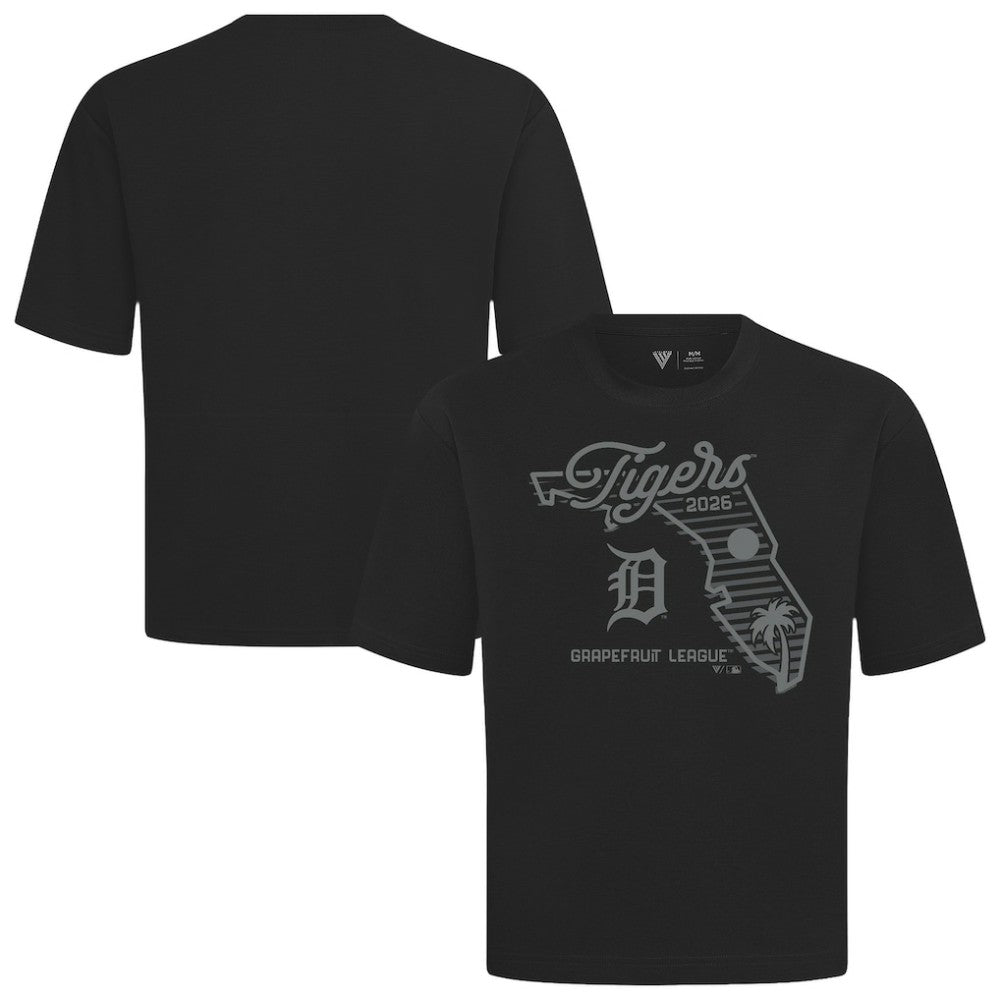 Detroit Tigers Levelwear Sunrise Luxe Signature Knit T-Shirt - Black - MLB Discount