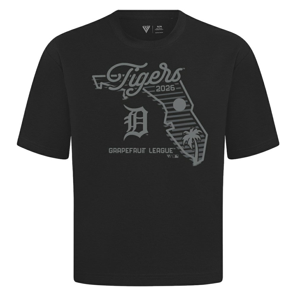 Detroit Tigers Levelwear Sunrise Luxe Signature Knit T-Shirt - Black - MLB Discount