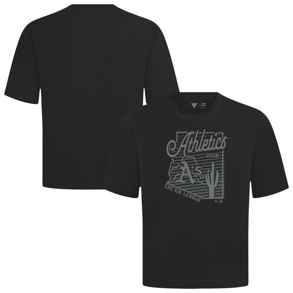 Athletics Levelwear Sunrise Luxe Signature Knit T-Shirt - Black - MLB on Sale