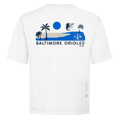 Baltimore Orioles Levelwear Panoramic Luxe Signature Knit T-Shirt - White - MLB Online