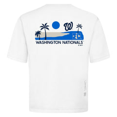 Washington Nationals Levelwear Panoramic Luxe Signature Knit T-Shirt - White - MLB Lifestyle
