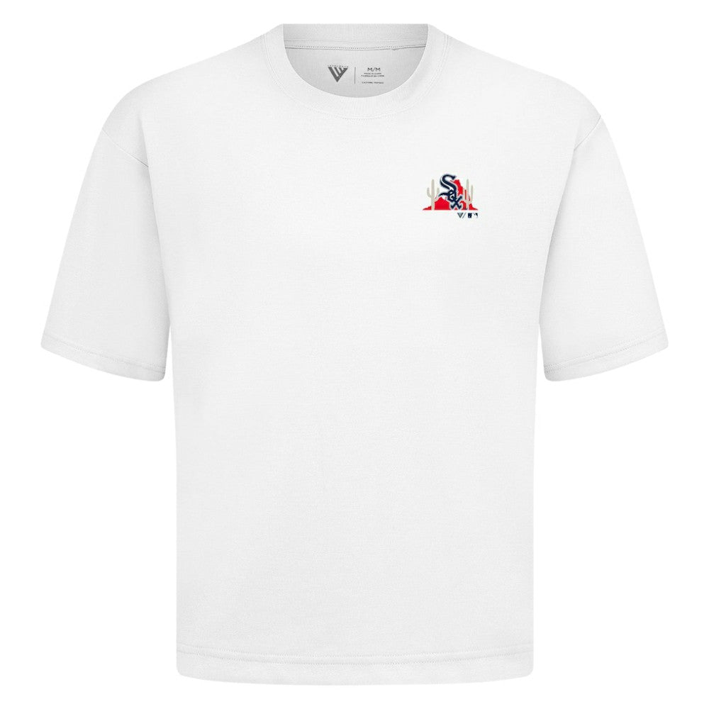 Chicago White Sox Levelwear Panoramic Luxe Signature Knit T-Shirt - White - MLB Lifestyle
